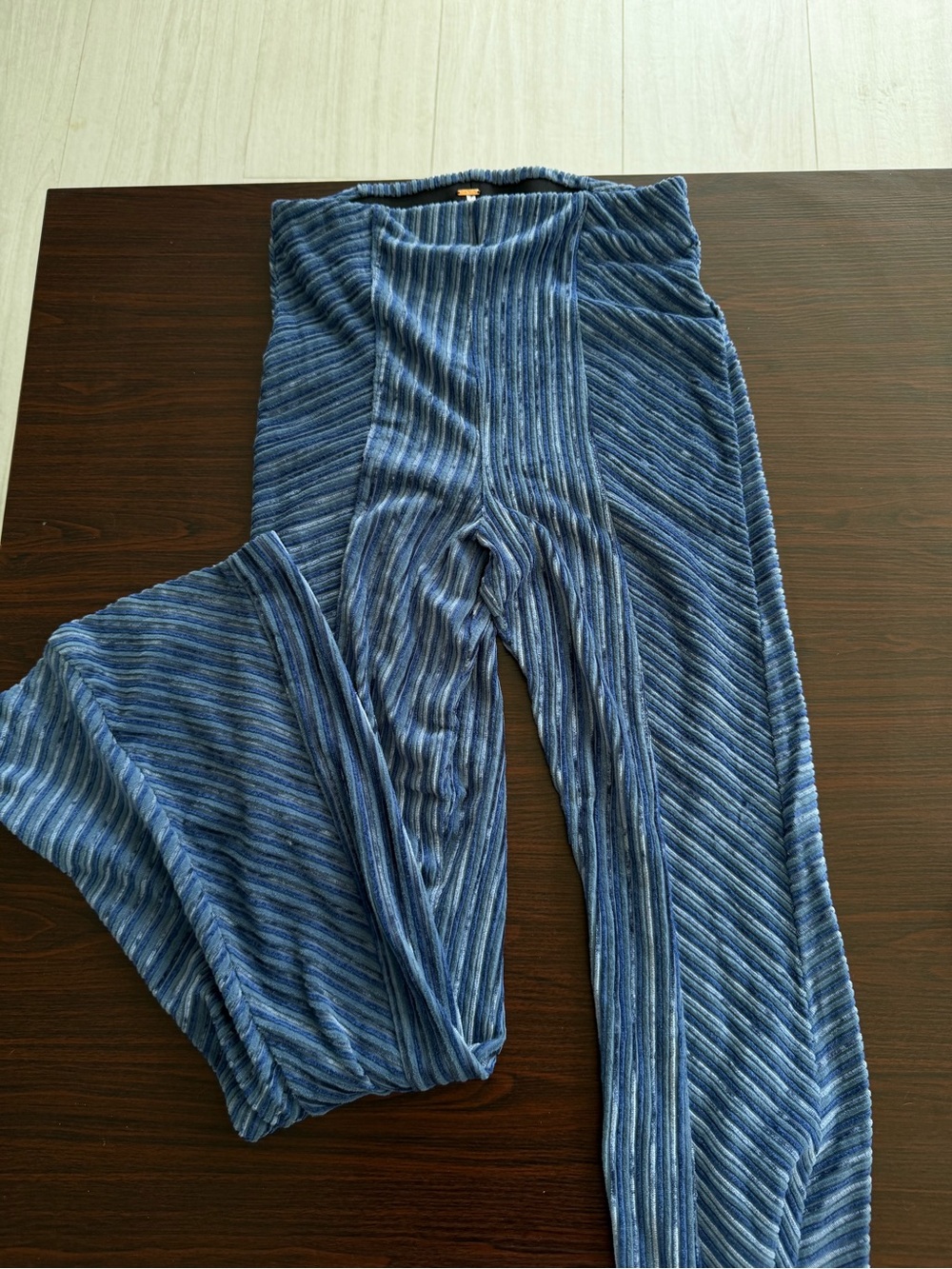 Free People Slim Pull-On Velvet Flare Pants